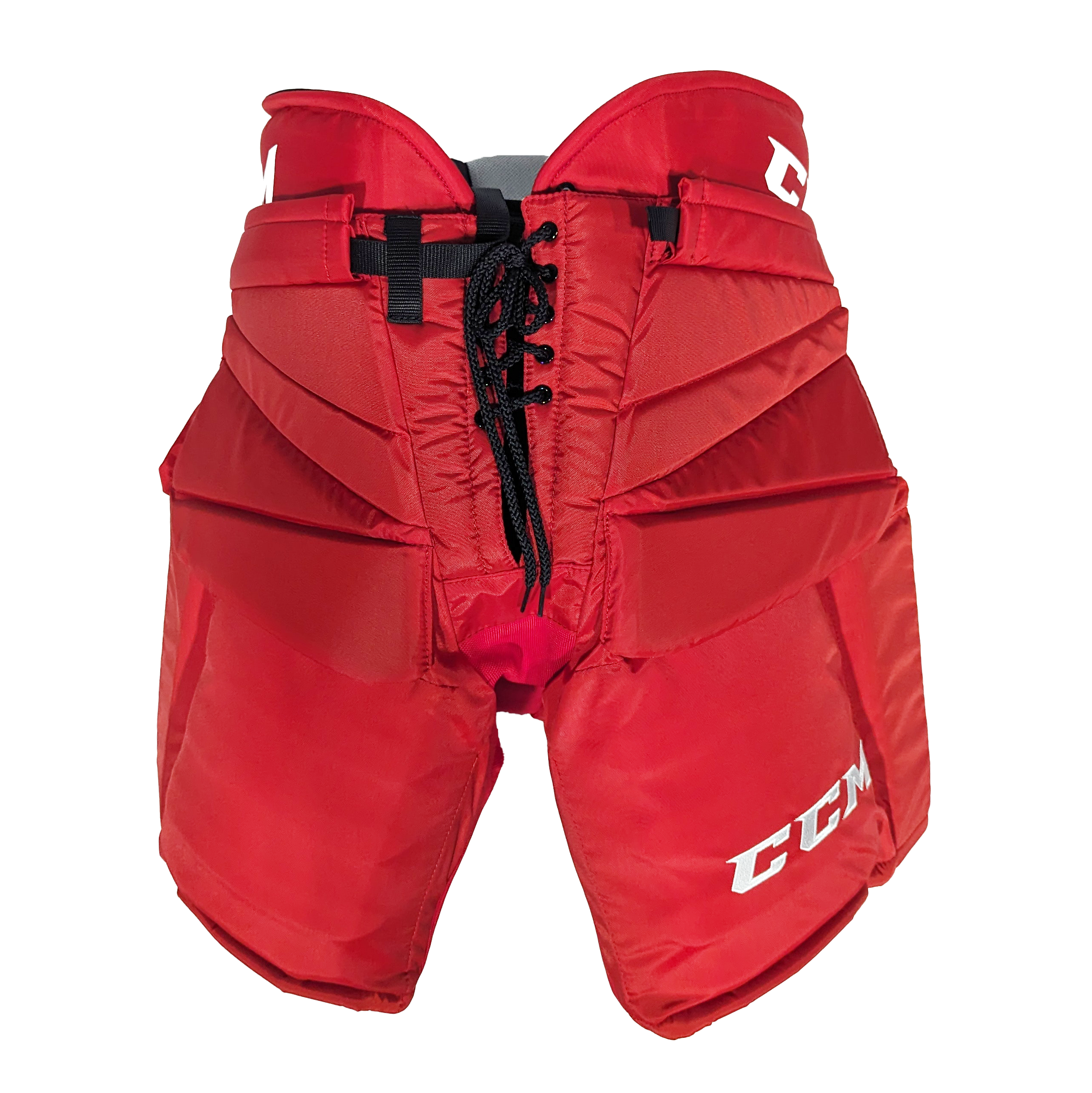 CCM HPG12A - Pantalon de gardien de but de hockey CHL Pro Stock (rouge/blanc)